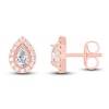 Thumbnail Image 1 of Diamond Earrings 5/8 ct tw Pear/Round 14K Rose Gold