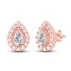 Thumbnail Image 2 of Diamond Earrings 5/8 ct tw Pear/Round 14K Rose Gold