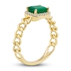 Thumbnail Image 1 of Natural Emerald Ring 1/10 ct tw Diamonds 14K Yellow Gold
