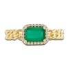 Thumbnail Image 2 of Natural Emerald Ring 1/10 ct tw Diamonds 14K Yellow Gold
