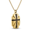 Thumbnail Image 1 of 1933 by Esquire Men's Natural Black Spinel Pendant Necklace 18K Yellow Gold-Plated Sterling Silver 22"
