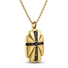 Thumbnail Image 2 of 1933 by Esquire Men's Natural Black Spinel Pendant Necklace 18K Yellow Gold-Plated Sterling Silver 22"