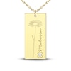 Thumbnail Image 0 of Personalized High-Polish Flower Pendant Necklace Diamond Accent 14K Yellow Gold 18"
