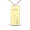Thumbnail Image 1 of Personalized High-Polish Flower Pendant Necklace Diamond Accent 14K Yellow Gold 18"