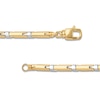 Thumbnail Image 2 of LUSSO by Italia D'Oro Men's Solid Link Chain Bracelet 14K Two-Tone Gold 8.5" 4.0mm