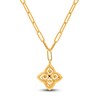 Thumbnail Image 3 of Kallati Diamond Clover Necklace 1/5 ct tw Round 14K Yellow Gold 18&quot;