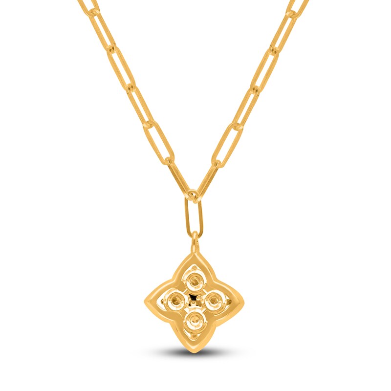 Main Image 3 of Kallati Diamond Clover Necklace 1/5 ct tw Round 14K Yellow Gold 18&quot;