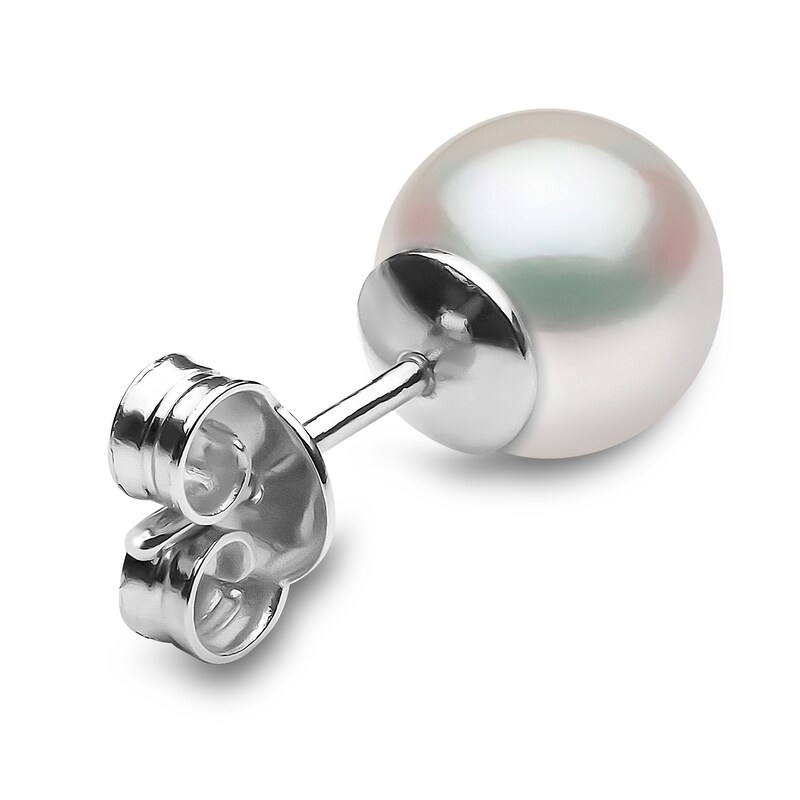 Yoko London White Akoya Cultured Pearl Stud Earrings 18K White Gold