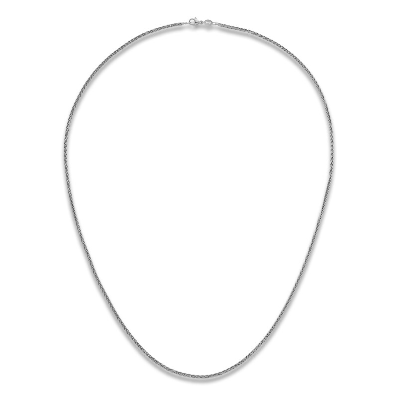 Main Image 2 of High-Polish Wheat Chain Necklace Platinum 18" 2.0mm
