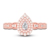 Thumbnail Image 3 of Diamond Promise Ring 3/8 ct tw Pear/Round 14K Rose Gold