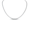 Thumbnail Image 0 of A Link Diamond Opera Tennis Necklace 6-1/3 ct tw Round 18K White Gold 16"