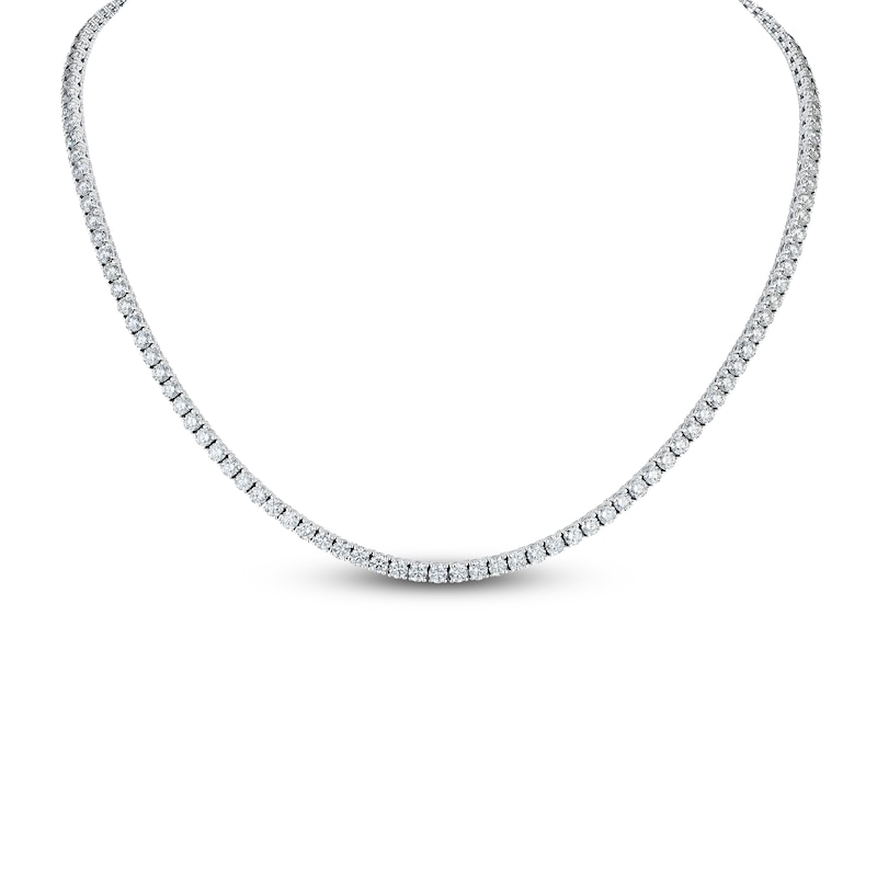 Main Image 1 of Matinee by A Link Diamond Opera Tennis Necklace 6-1/3 ct tw Round 18K White Gold 16"