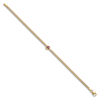 Thumbnail Image 4 of Natural Ruby Curb Bracelet 14K Yellow Gold 7.25"