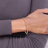 Thumbnail Image 5 of Natural Ruby Curb Bracelet 14K Yellow Gold 7.25"