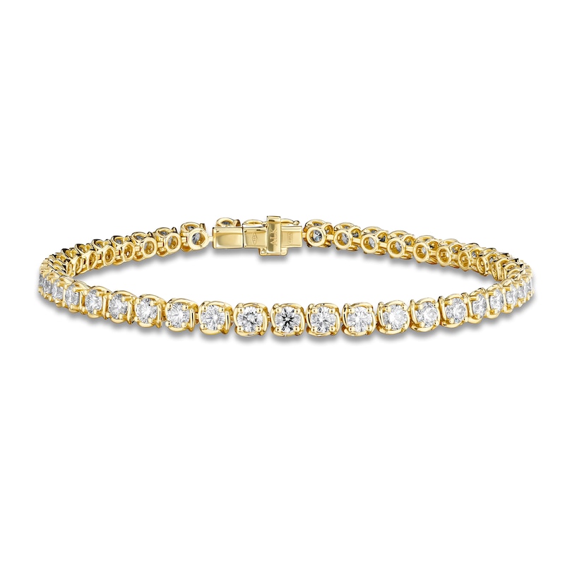 Main Image 1 of Matinee by A Link Diamond Tennis Bracelet 4 ct tw Round 18K Yellow Gold 7"