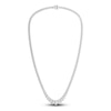 Thumbnail Image 2 of Lab-Grown Diamond Riviera Tennis Necklace 15 ct tw Round 14K White Gold 17"