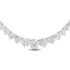 Thumbnail Image 5 of Lab-Grown Diamond Riviera Tennis Necklace 15 ct tw Round 14K White Gold 17"