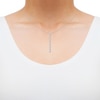 Thumbnail Image 2 of Diamond Bezel Drop Necklace 1/4 ct tw 14K White Gold