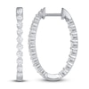 Thumbnail Image 1 of Diamond Hoop Earrings 1 ct tw 10K White Gold