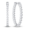Thumbnail Image 2 of Diamond Hoop Earrings 1 ct tw 10K White Gold