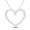 Thumbnail Image 1 of Diamond Heart Pendant Necklace 1 ct tw 10K White Gold