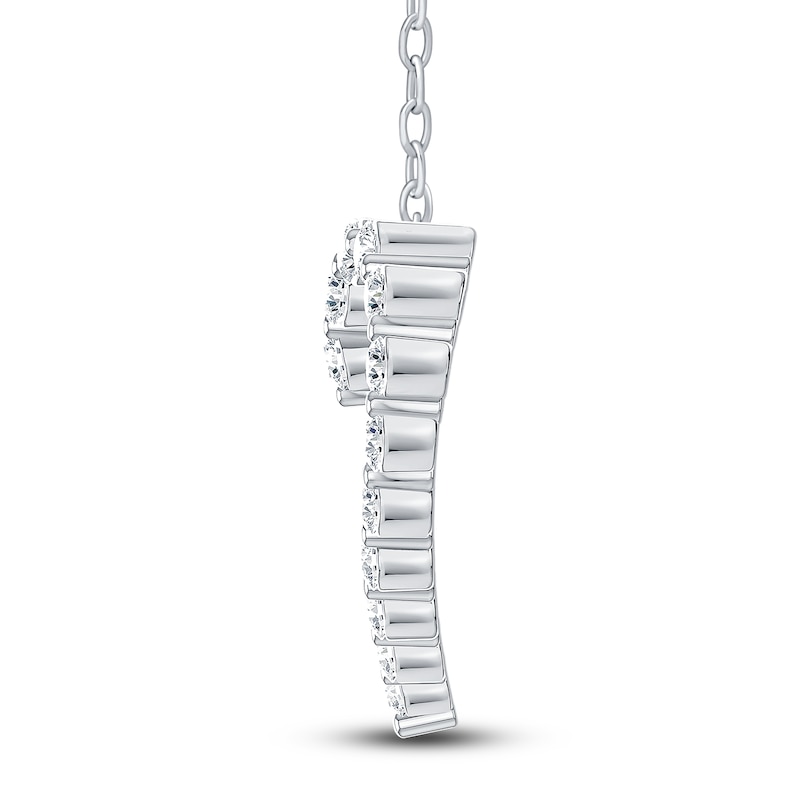 Main Image 2 of Diamond Heart Pendant Necklace 1 ct tw 10K White Gold