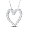 Thumbnail Image 3 of Diamond Heart Pendant Necklace 1 ct tw 10K White Gold