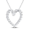 Thumbnail Image 4 of Diamond Heart Pendant Necklace 1 ct tw 10K White Gold