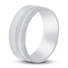 Thumbnail Image 2 of Men's Brushed & Matte Wedding Band 14K White Gold 8mm
