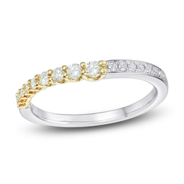 Round Diamond Anniversary Band 1/3 ct tw 14K Two-Tone Gold