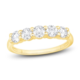 Diamond 5-Stone Anniversary Band 1 ct tw 14K Yellow Gold