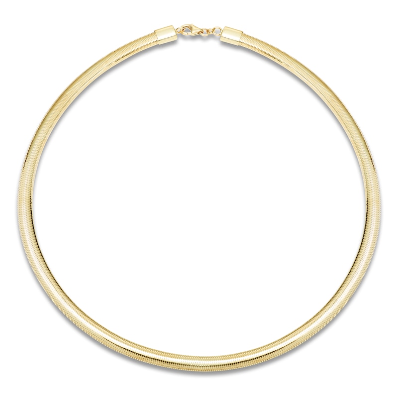 Main Image 1 of Italia D'Oro Stretch Necklace 14K Yellow Gold 18"