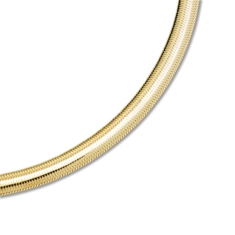 Main Image 2 of Italia D'Oro Stretch Necklace 14K Yellow Gold 18"