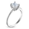 Thumbnail Image 2 of Certified Princess Diamond Solitaire Engagement Ring 1 ct tw 14K White Gold