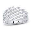 Thumbnail Image 1 of Shy Creation Diamond Multi-Row Bypass Wrap Ring 7/8 ct tw 14K White Gold SC55027073