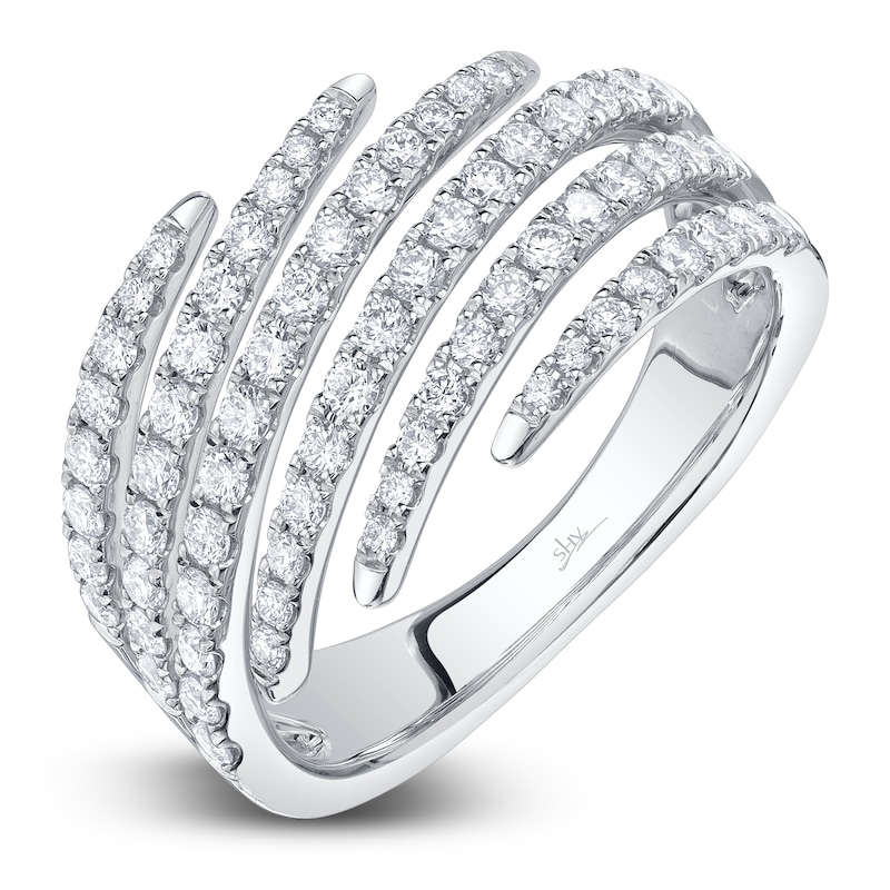 Main Image 2 of Shy Creation Diamond Multi-Row Bypass Wrap Ring 7/8 ct tw 14K White Gold SC55027073
