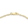 Thumbnail Image 2 of Diamond Evil Eye Charm Bracelet 1/20 ct tw 10K Yellow Gold 7.25"