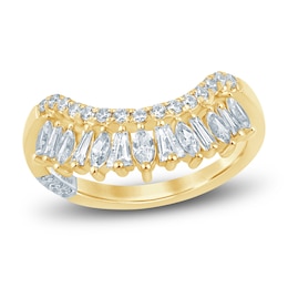 Pnina Tornai Baguette, Marquise & Round-Cut Diamond Contour Anniversary Ring 3/4 ct tw 14K Yellow Gold