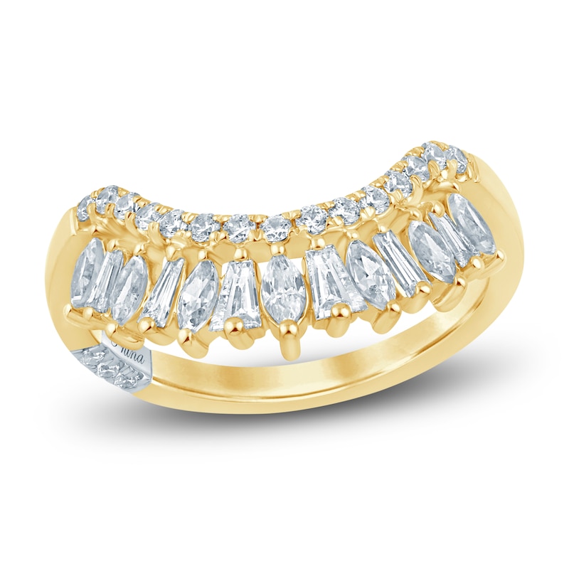 Main Image 1 of Pnina Tornai Baguette, Marquise & Round-Cut Diamond Contour Anniversary Ring 3/4 ct tw 14K Yellow Gold