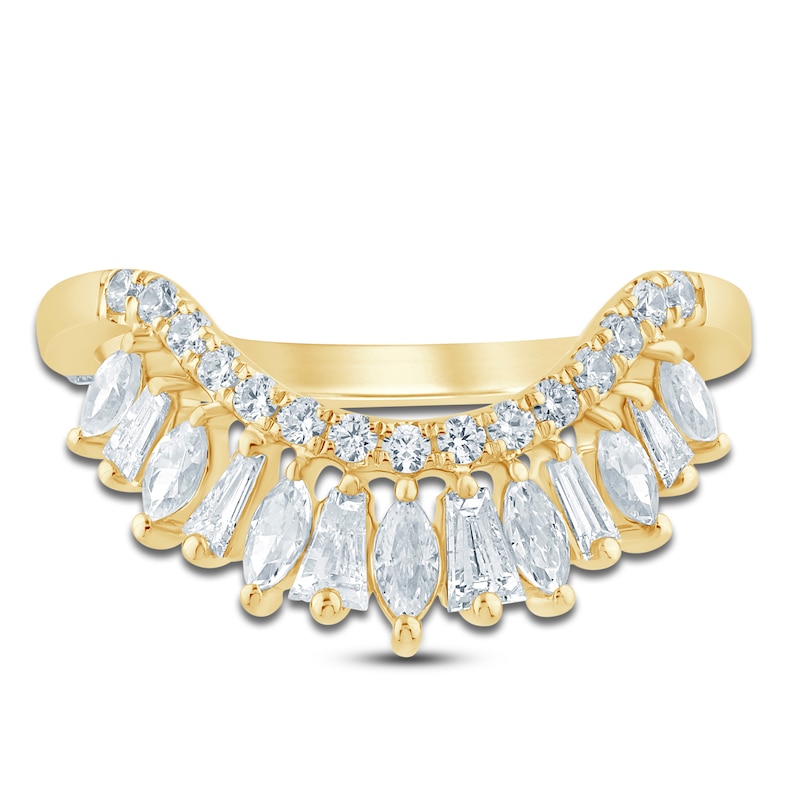 Main Image 3 of Pnina Tornai Baguette, Marquise & Round-Cut Diamond Contour Anniversary Ring 3/4 ct tw 14K Yellow Gold