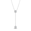 Thumbnail Image 2 of Multi-Diamond Y-Drop Necklace 1/5 ct tw Sterling Silver 18"