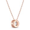 Thumbnail Image 3 of Certified Round-Cut Diamond Bezel-Set Solitaire Necklace 2 ct tw 14K Rose Gold 18" (I1/I)