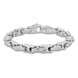 Men's Puffed Mariner Chain Bracelet Stainless Steel 9"
