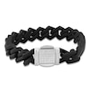 Thumbnail Image 1 of Diamond Clasp Link Bracelet 1/2 ct tw Stainless Steel & Black Ion Plating 8.5"