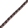 Thumbnail Image 2 of Men's Satin-Finish Link Bracelet Brown & Black Ion-Plated Stainless Steel 9"