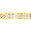 Thumbnail Image 3 of Men's Hammered Link Bracelet Stainless Steel & Yellow Ion Plating 8.5"