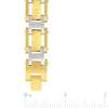 Thumbnail Image 4 of Men's Hammered Link Bracelet Stainless Steel & Yellow Ion Plating 8.5"