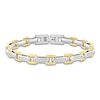Thumbnail Image 1 of Men's Diamond Link Bracelet 1/3 ct tw Stainless Steel & Yellow Ion Plating 8.5"