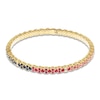 Thumbnail Image 1 of ZYDO Diamond & Natural Multi-Gemstone Stretch Bracelet 1/8 ct tw 18K Yellow Gold 6.5"