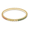 Thumbnail Image 4 of ZYDO Diamond & Natural Multi-Gemstone Stretch Bracelet 1/8 ct tw 18K Yellow Gold 6.5"